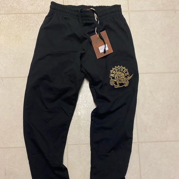 Mitchell & Ness Other - Mitchell & Ness Toronto Raptors pants  black and gold